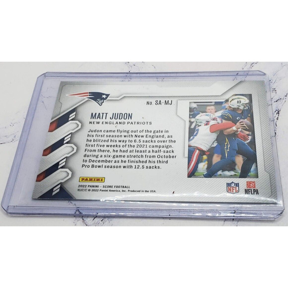 2022 Score Sack Attack Matt Judon #SA-MJ Patriots - Picture 4 of 4